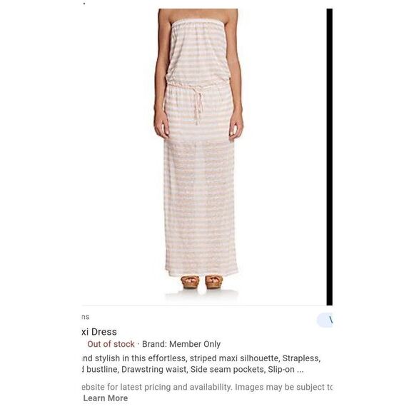 C & C OF CALIFORNIA TUBE MAXI DRESS IN 100% LINEN - Picture 1 of 9